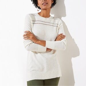 Ann Taylor LOFT Stitched Tunic Sweater Small